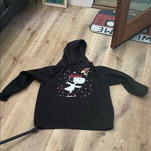 Black Snoopy Graphic Hoodie - Brand Not Specified